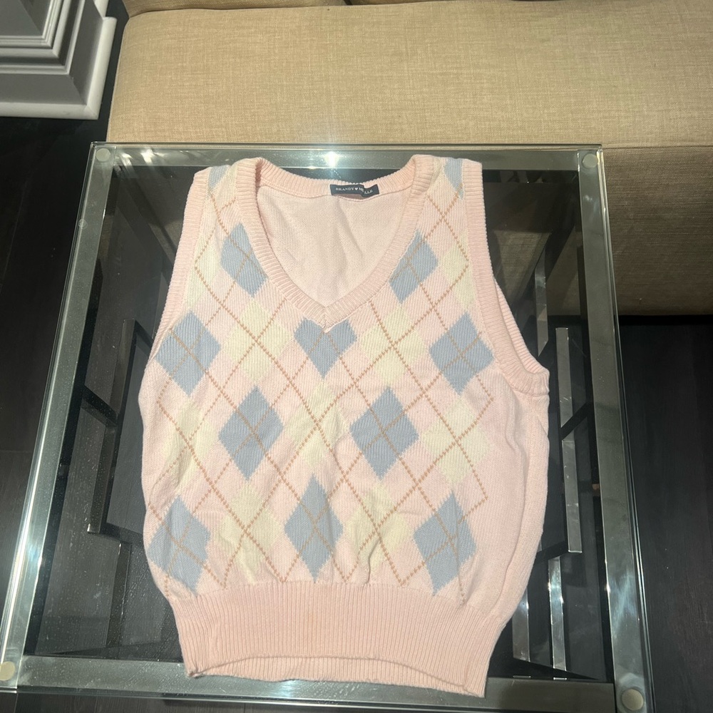 Pastel Argyle Sweater Vest